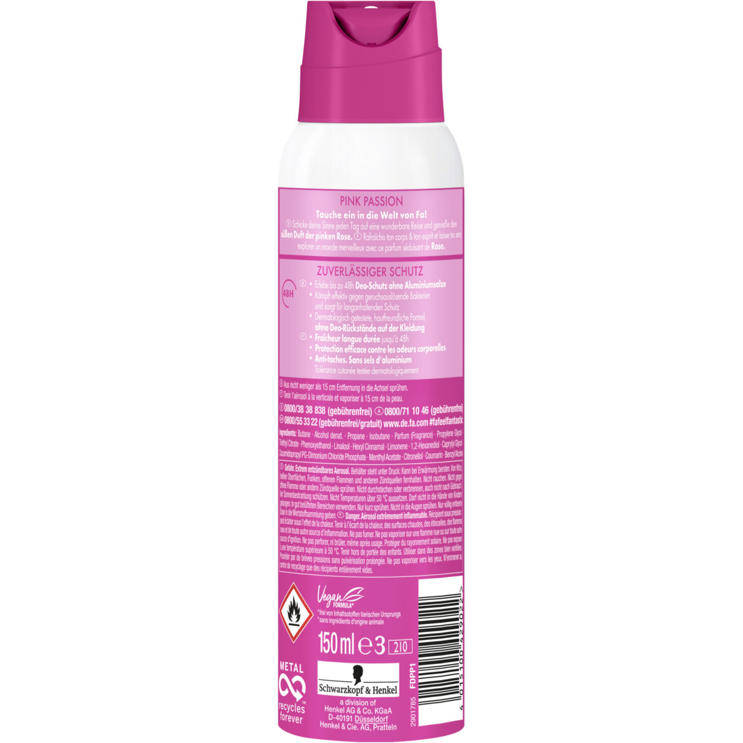 FA Deospray Energising Pink Passion 150ml