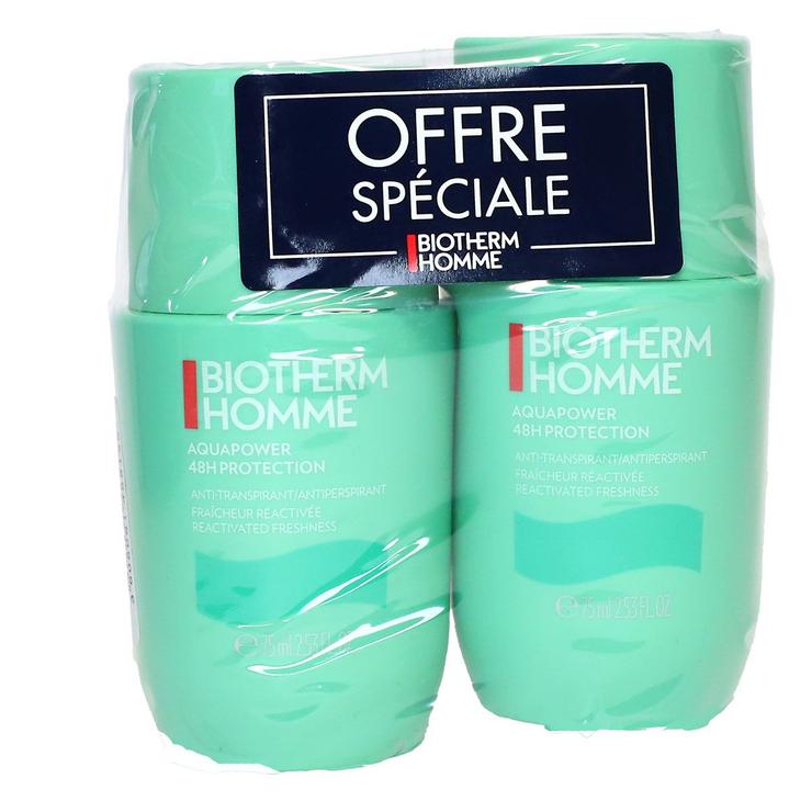 Homme Aquapower déodorant anti-transpirant 48h 2x75ml