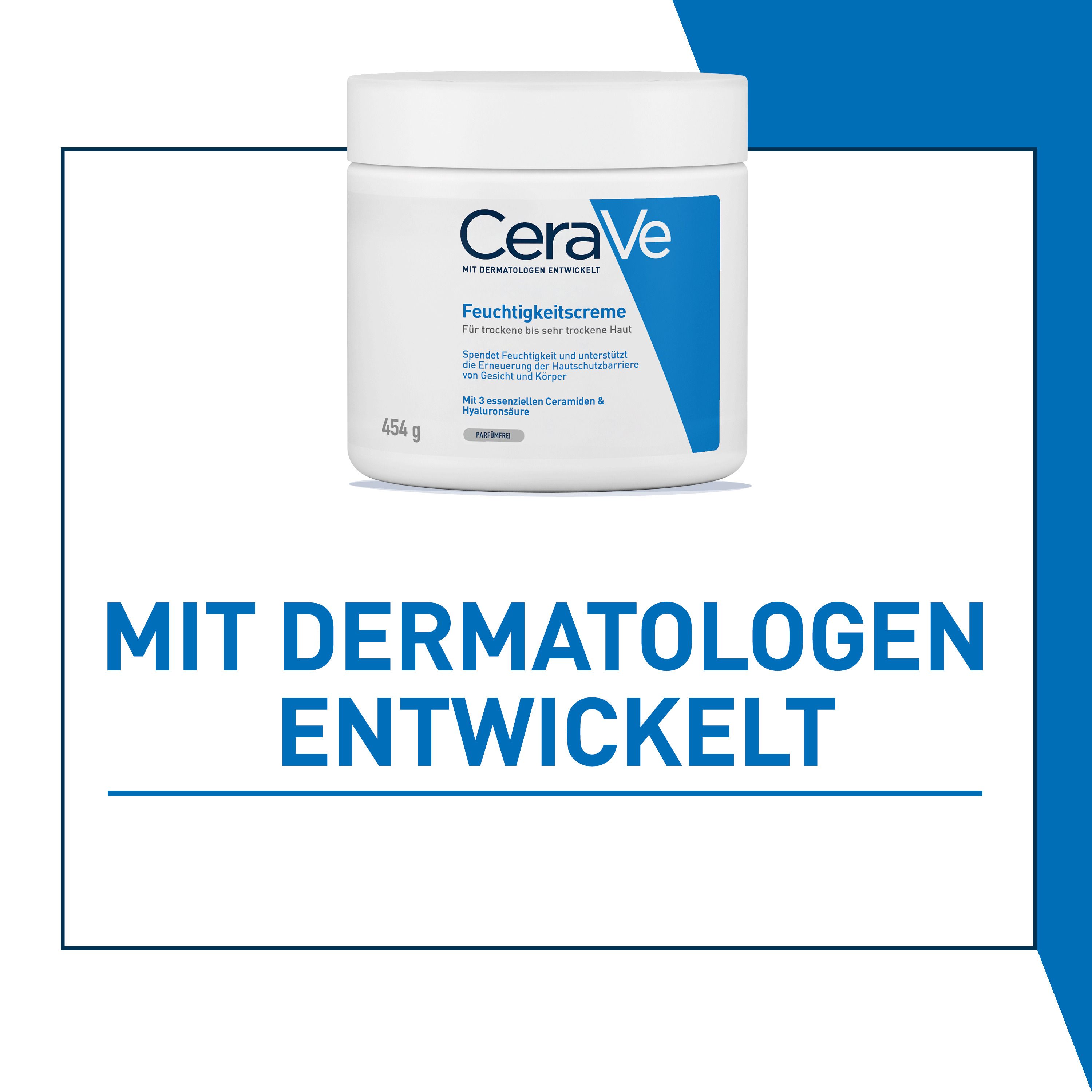 CeraVe Feuchtigkeitscreme: Reichhaltige Körpercreme für trockene bis sehr trockene Haut für Gesicht und Körper