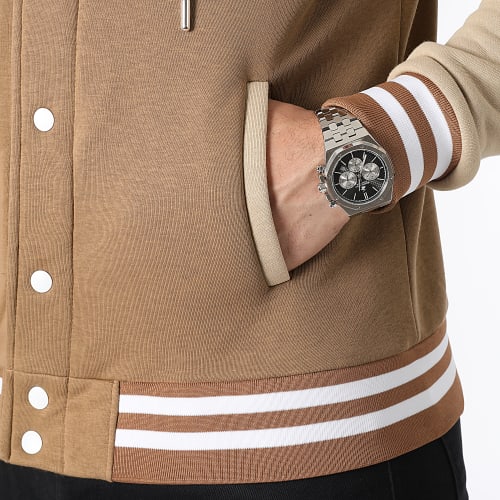 Veste Teddy A Capuche 2803 Beige Marron