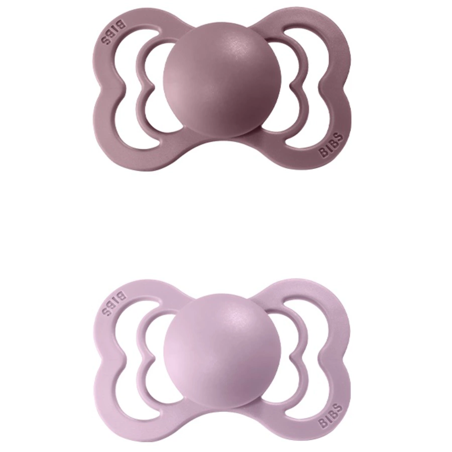 BIBS® Schnuller Supreme Dusky Lilac  Heather Latex 6-36 Monate, 2 Stk.