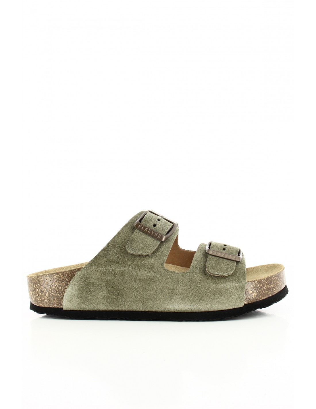 plakton Mules Femme Cp Beta Cuir Kaki