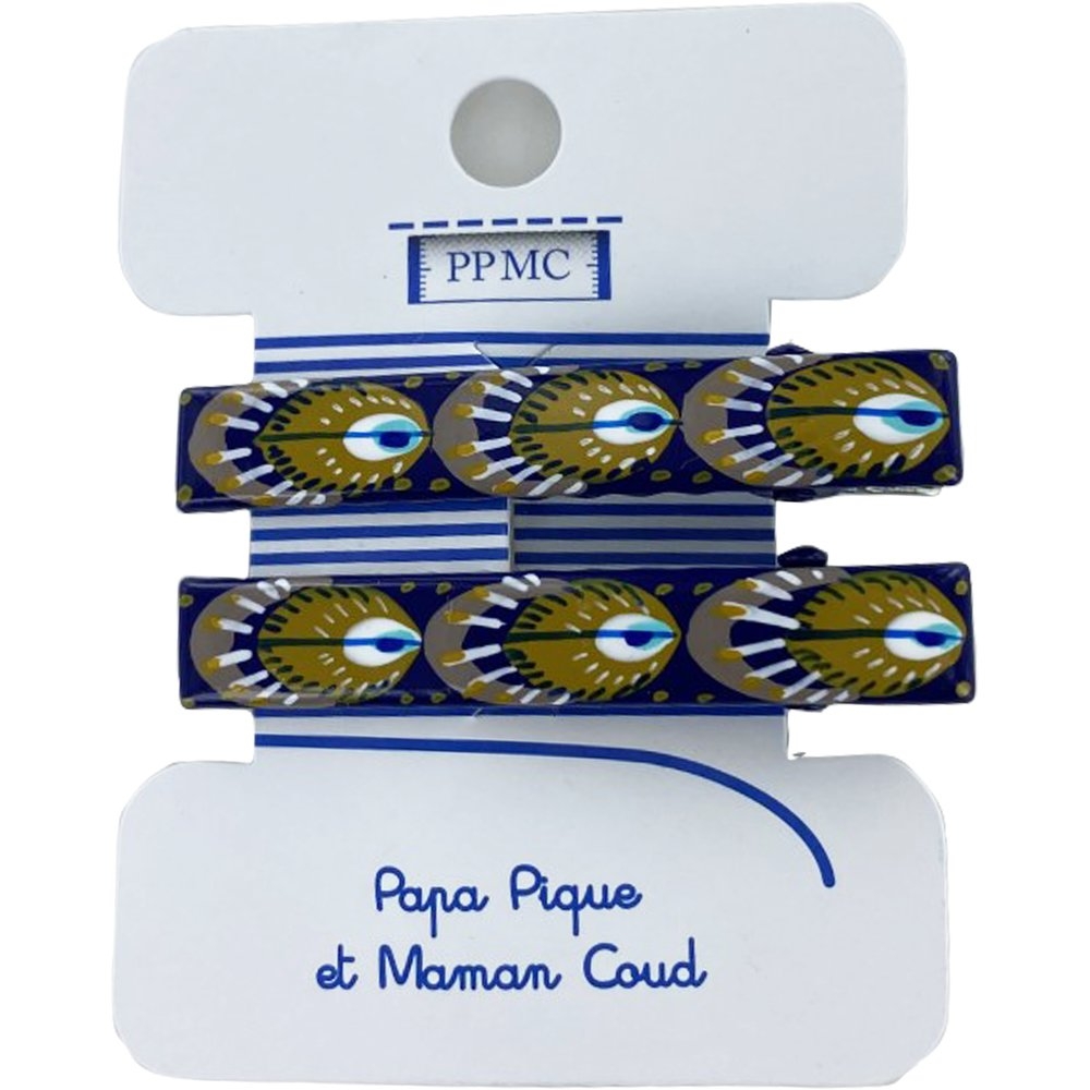 Barrette Croco Moyenne Plumes De Paon Cr057
