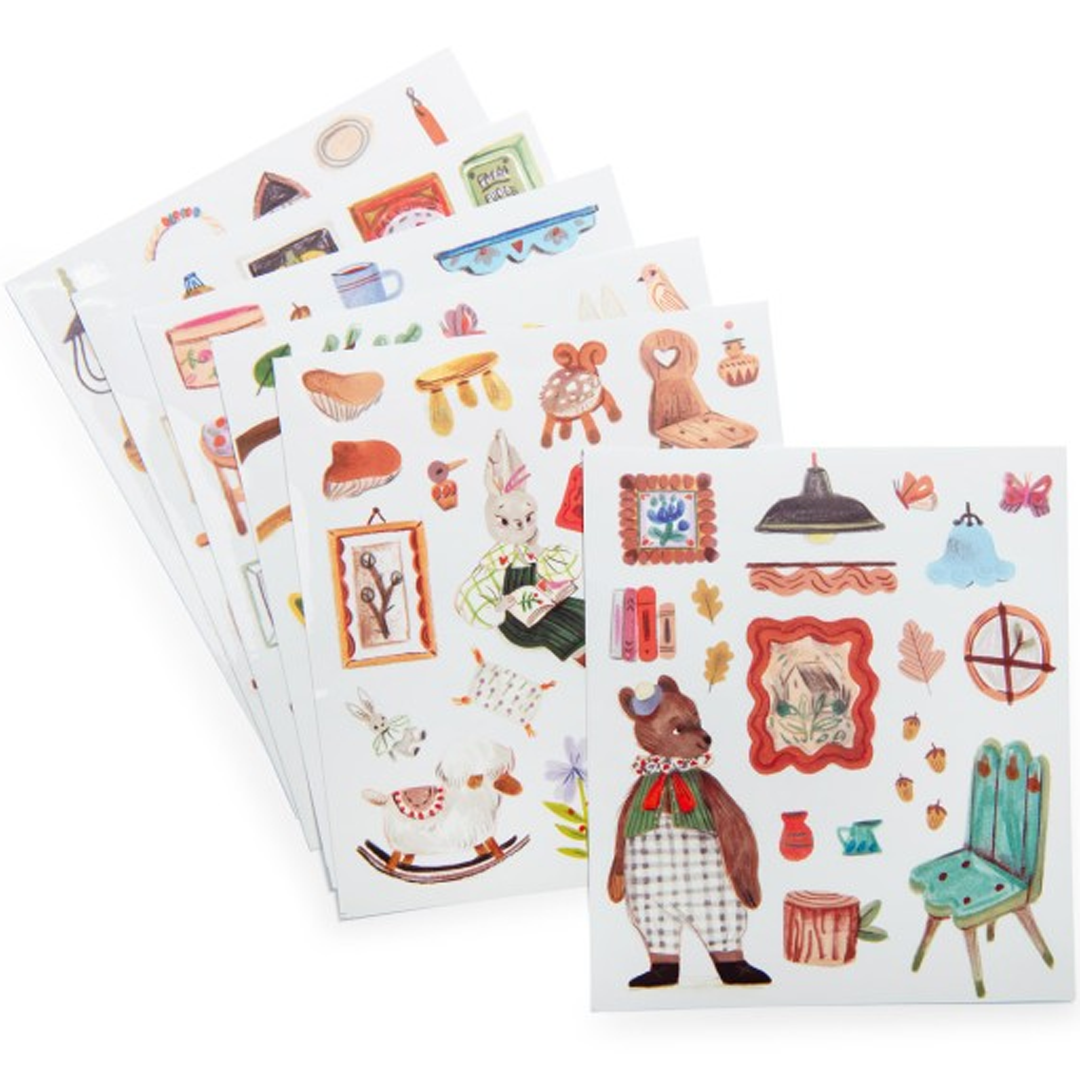 Moulin roty kleur en stickerboek les minouchka's