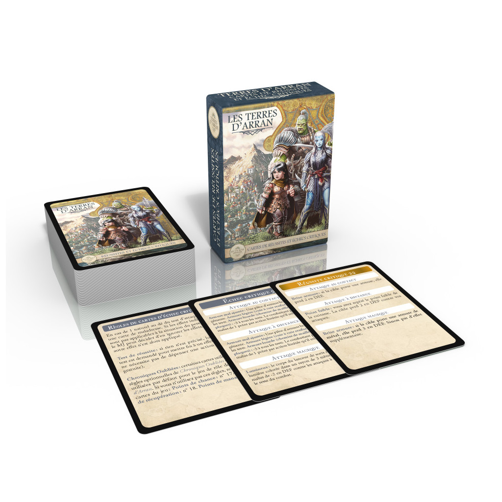 Les Terres d'Arran - Cartes de réussites et échecs critiques