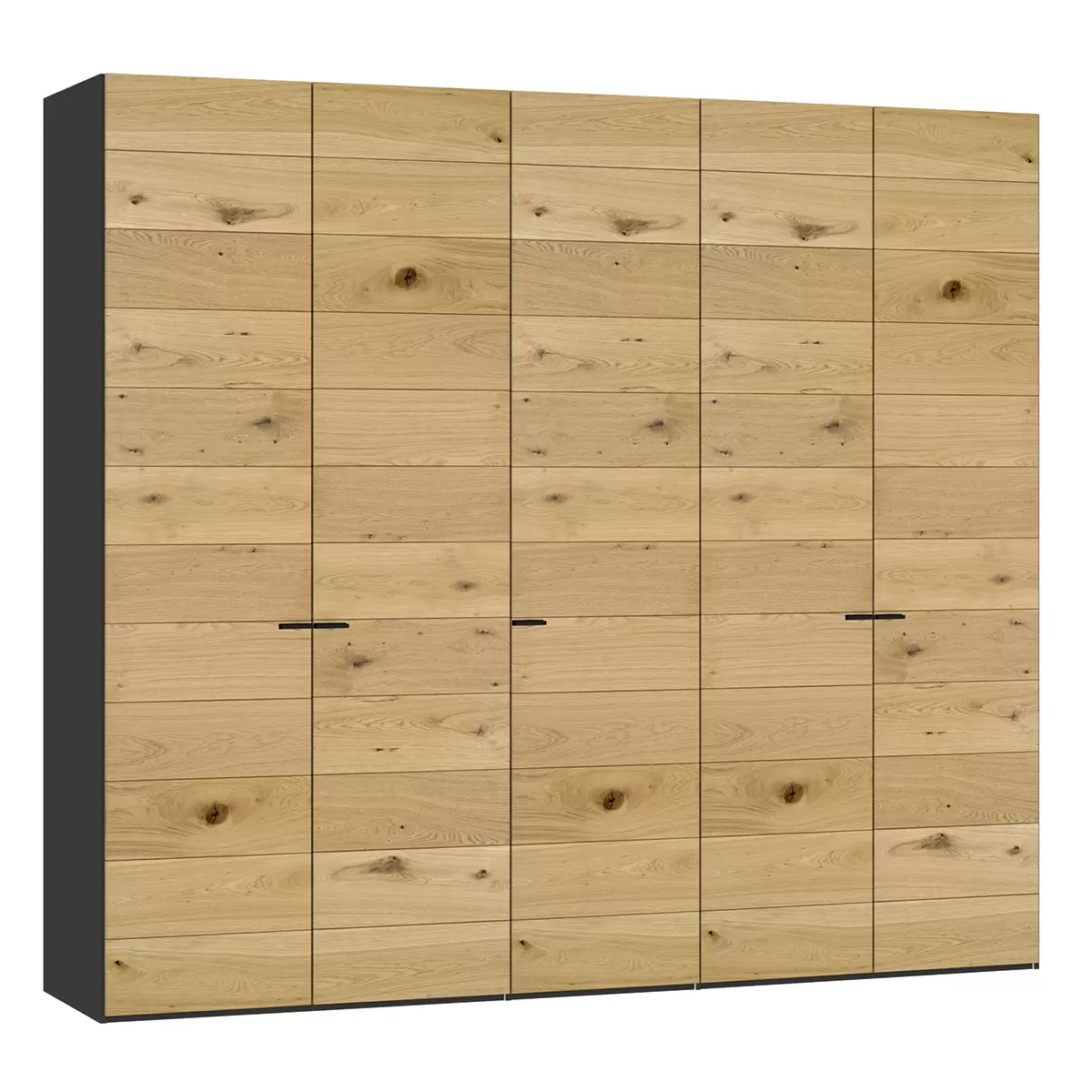 Drehtürenschrank 5-trg. Montreux Eiche,schwarz