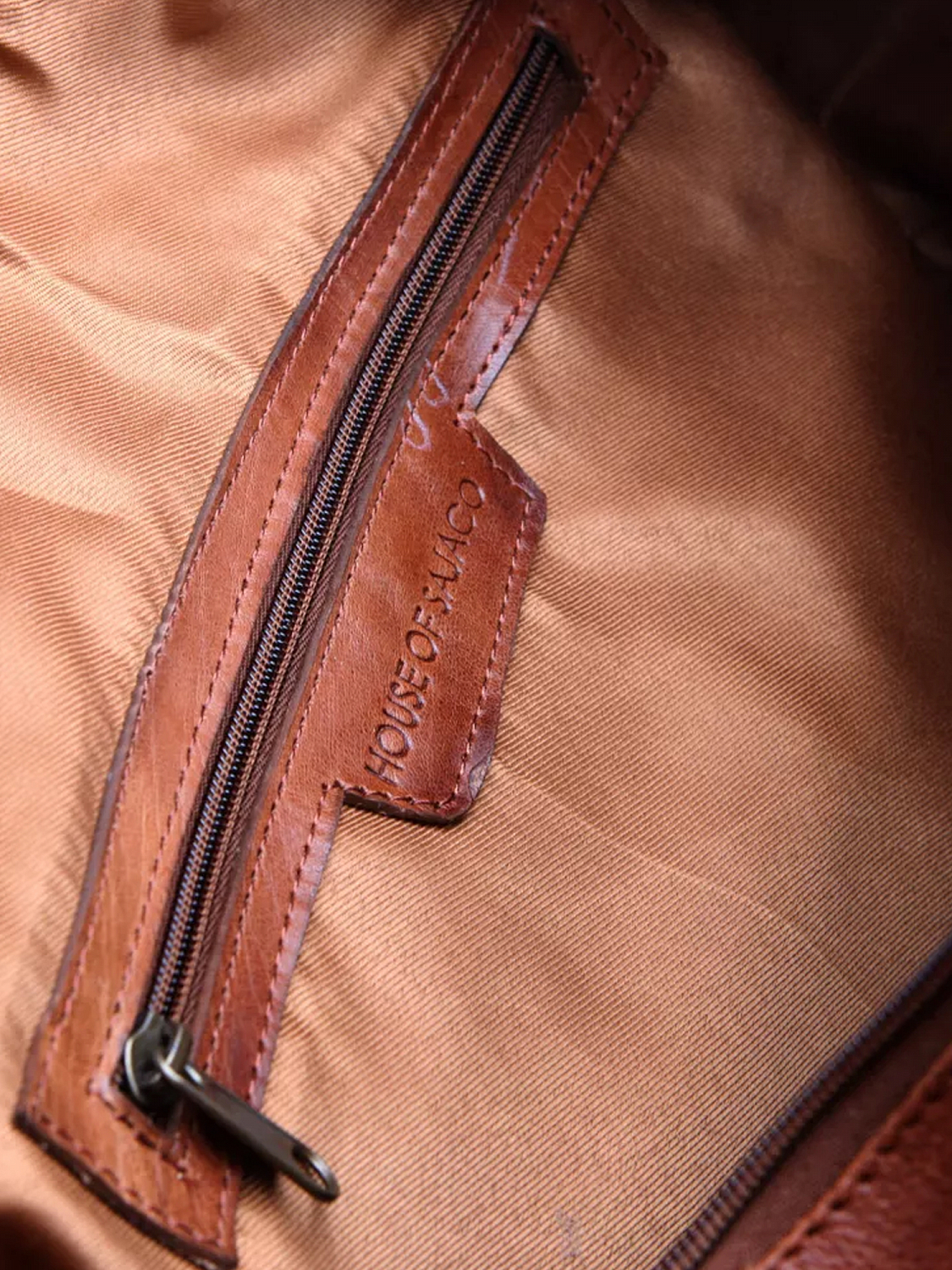 House of Sajaco Cognac Weekend bag Skinn