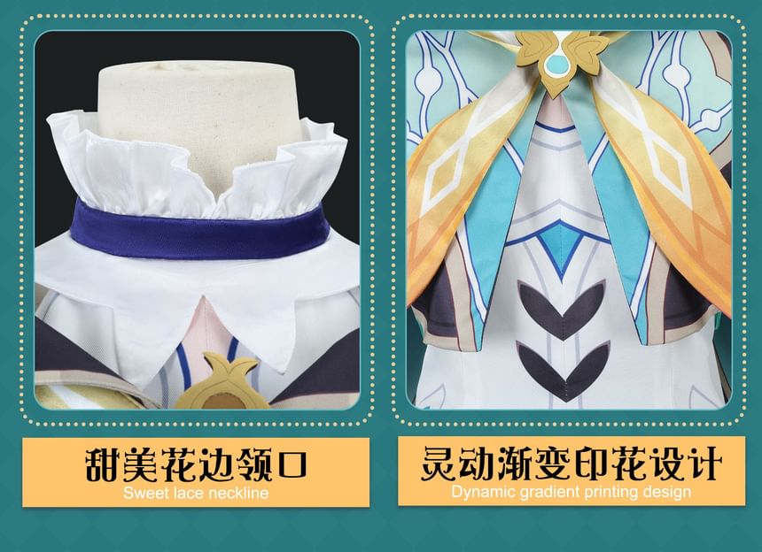 Feravin - Honkai: Star Rail Firefly pruik / cosplay kostuumset