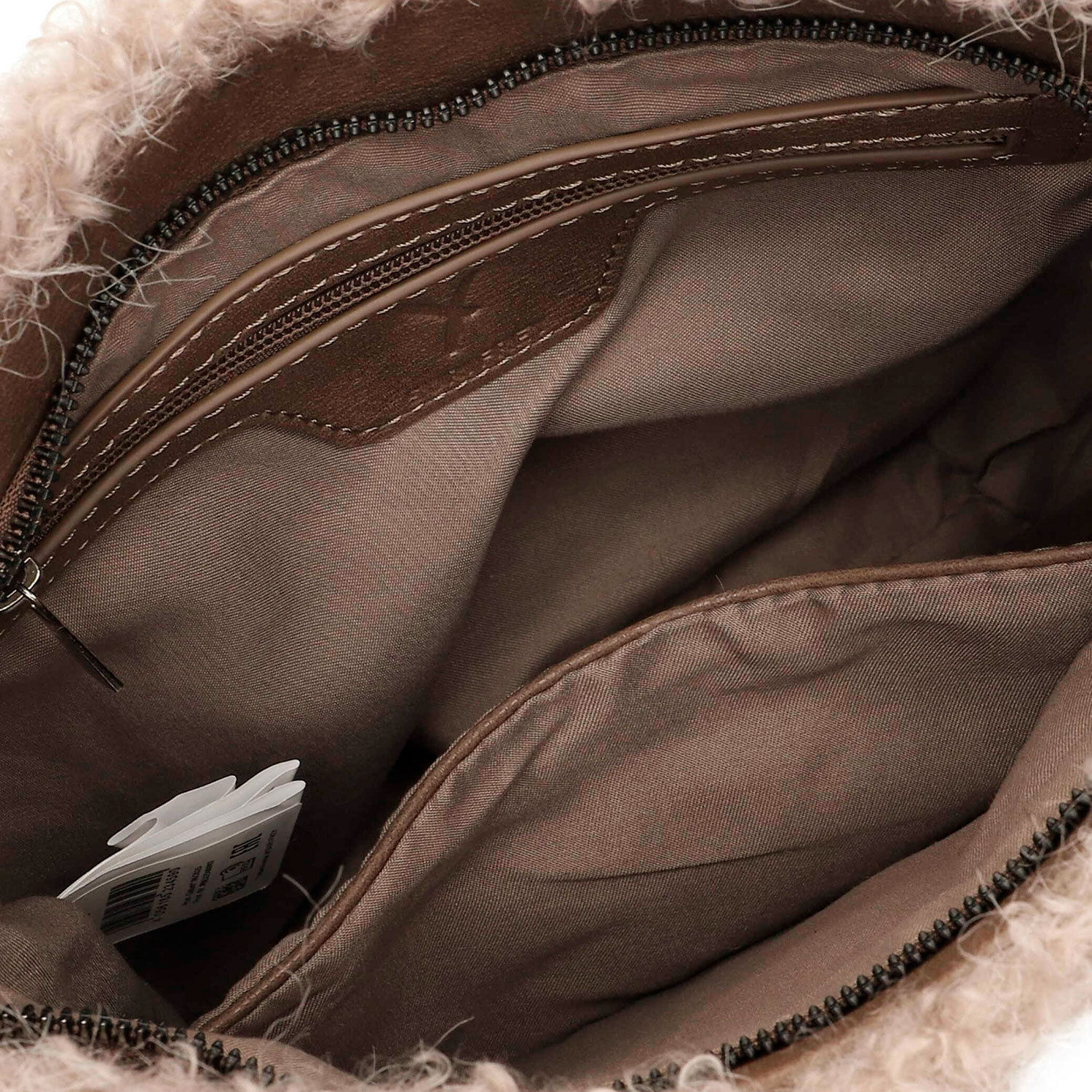 Stylische Crossover Tasche mit Schaffell-Optik