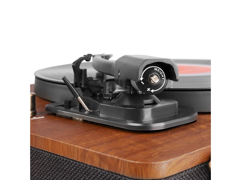 Fenton Plattenspieler mit Bluetooth RP162 Dunkelbraun Retro Plattenspieler mit Bluetooth, USB-Player und Umwandlungsmöglichkeit für Schallplatten