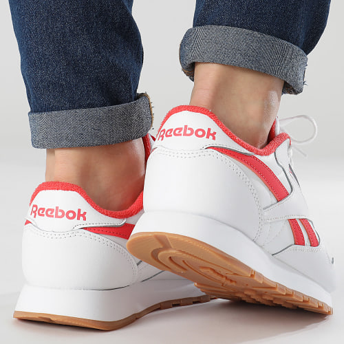 Baskets Femme Classic Leather 100033587 Cherry Footwear White Reebok Rubber Gum