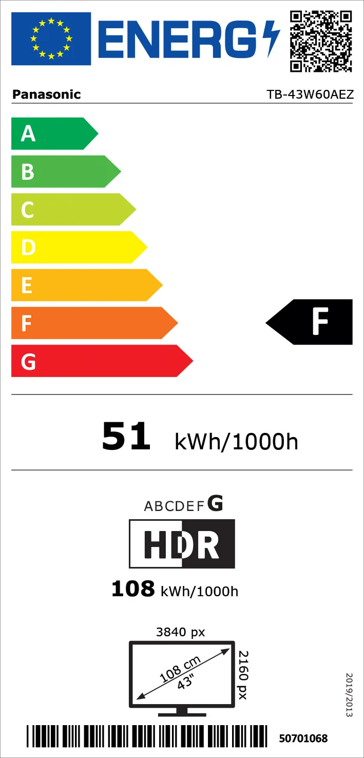 Panasonic TB-43W60AEZ TV UHD 4K