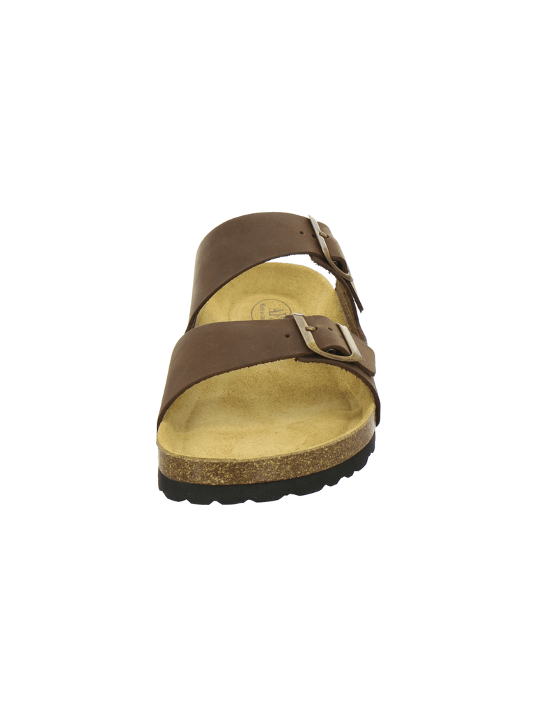 Pantoletten Herren Leder braun