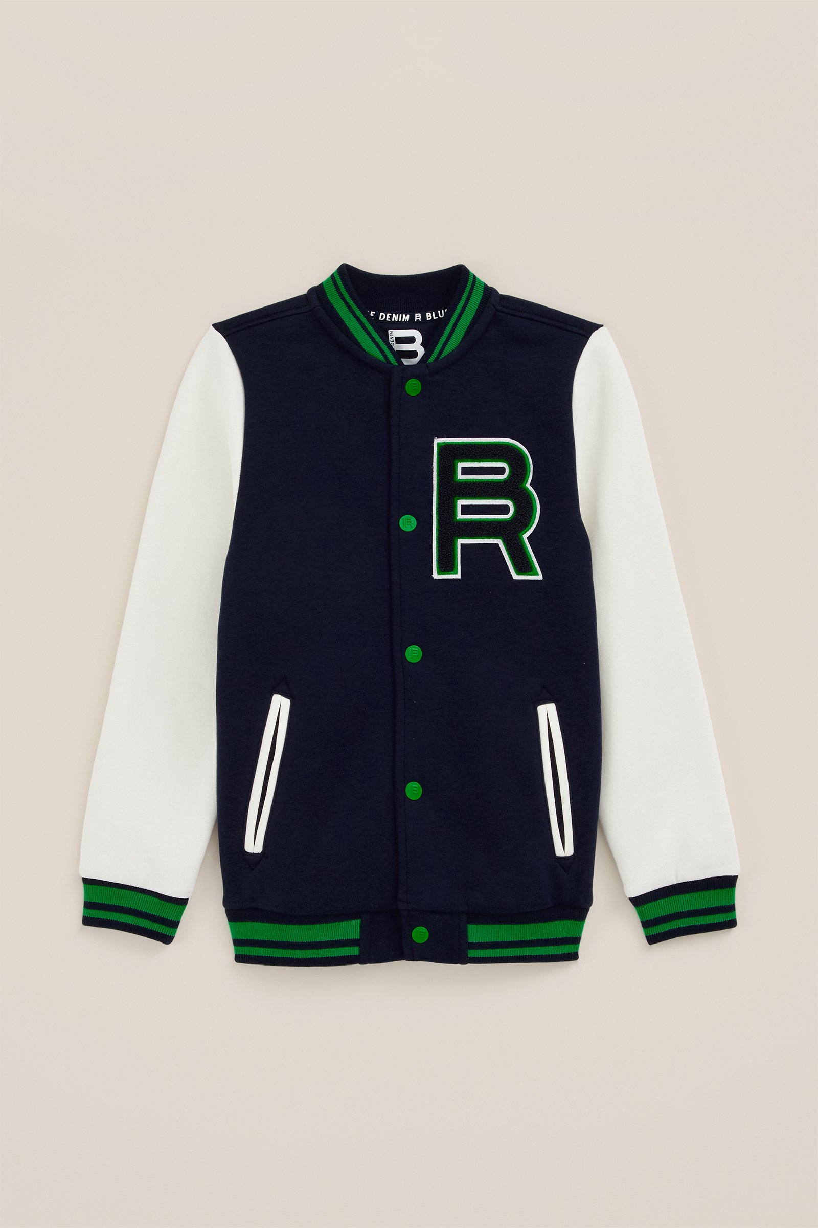 Jongens bombervest met embroidery Blue Ridge Donkerblauw