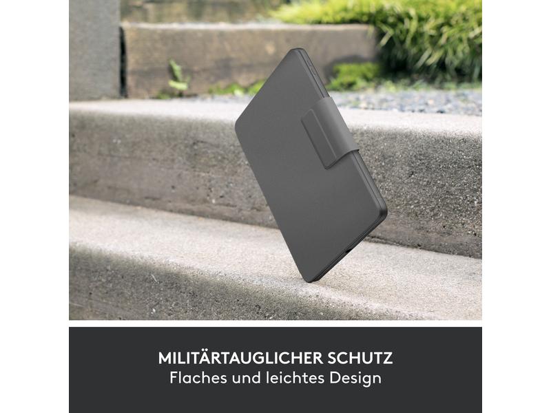 Logitech Tablet Tastatur Cover Rugged Folio iPad (10. Gen, Schutzhülle mit integrierter Tastatur für Apple iPad 10.9