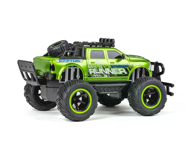 TEC-TOY Monster Truck Raptor Runner Grün, 1:12 Ferngesteuerter Pick-Up Monstertruck für Kinder ab 6 Jahren