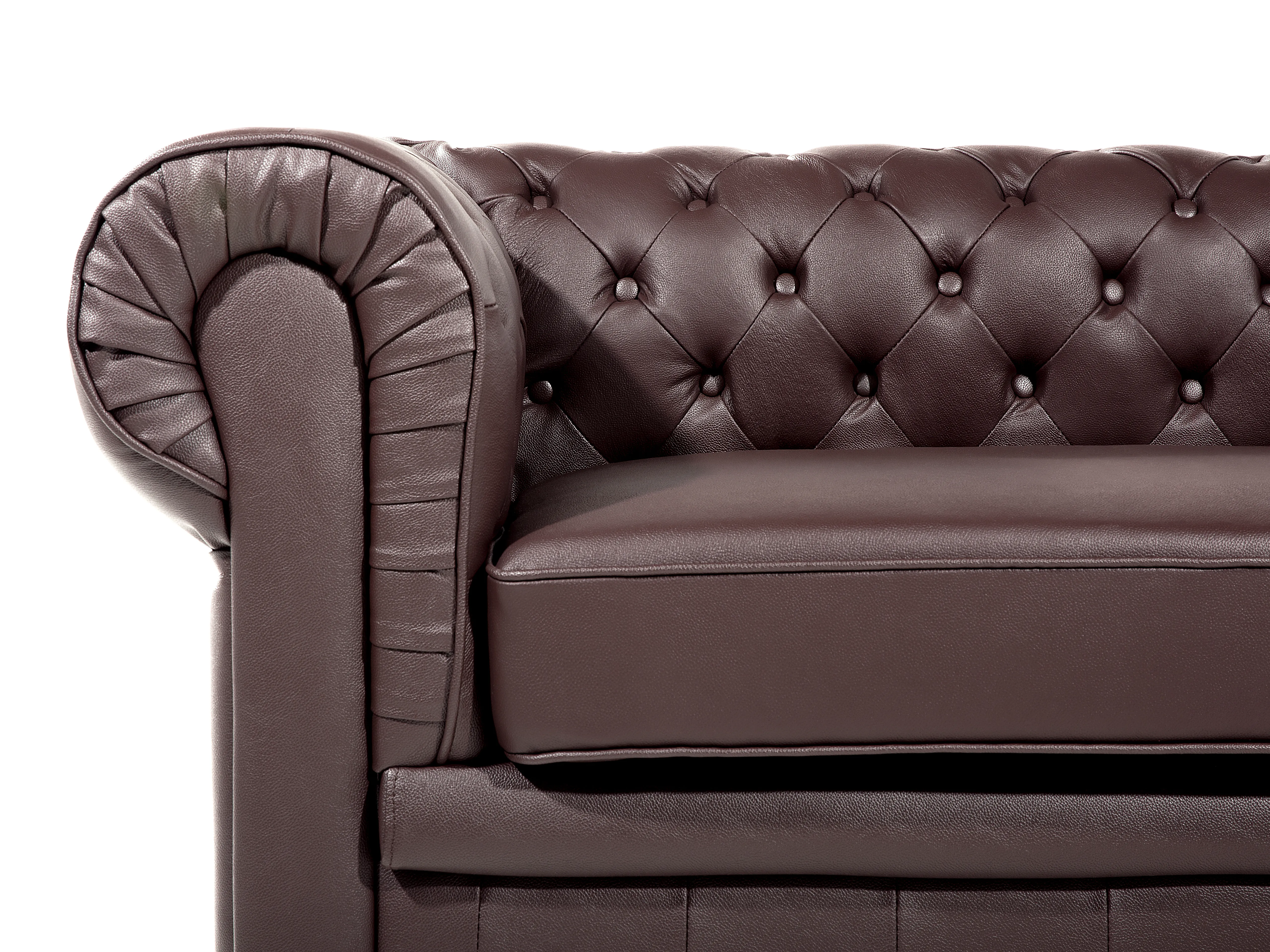 Bankenset 4-zits CHESTERFIELD Leer Bruin