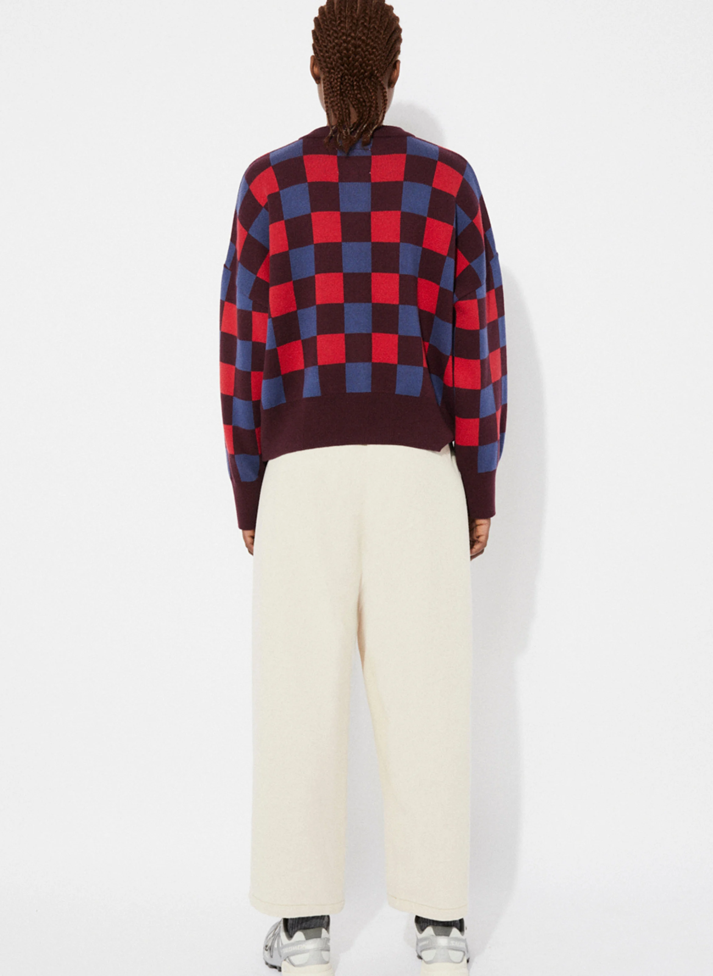 CALMA - Cardigan col rond en coton | Bleu