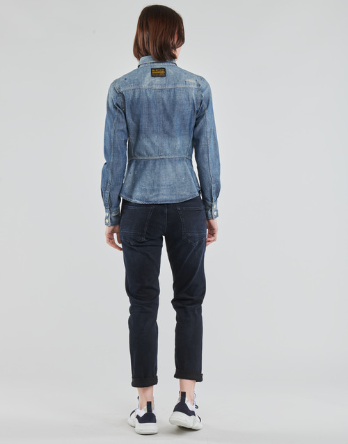 G-Star Raw - KICK BACK WORKER SHIRT WMN LS - Bleu Medium