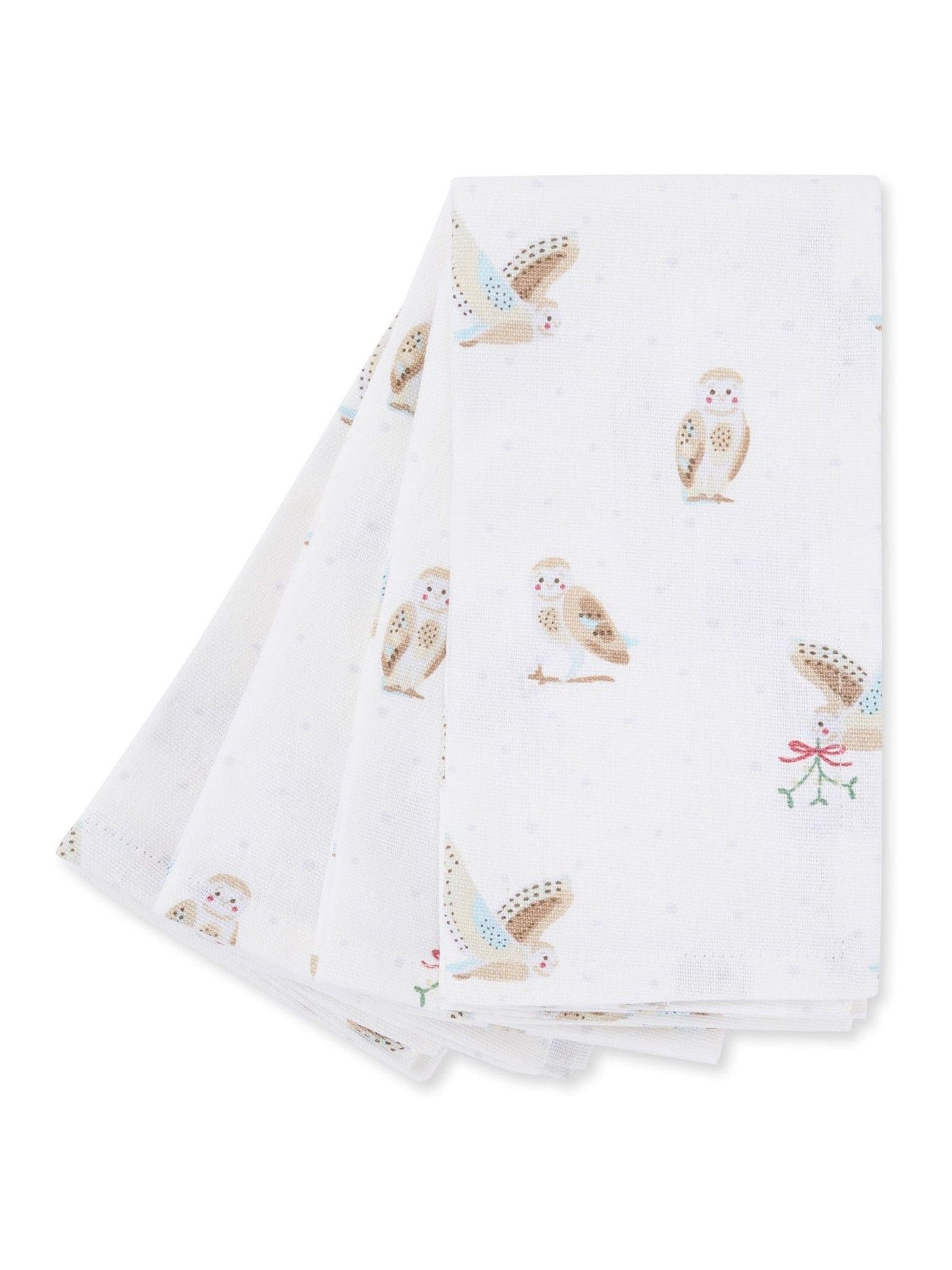 Sophie Allport Set of 4 Snowy Owls Napkins