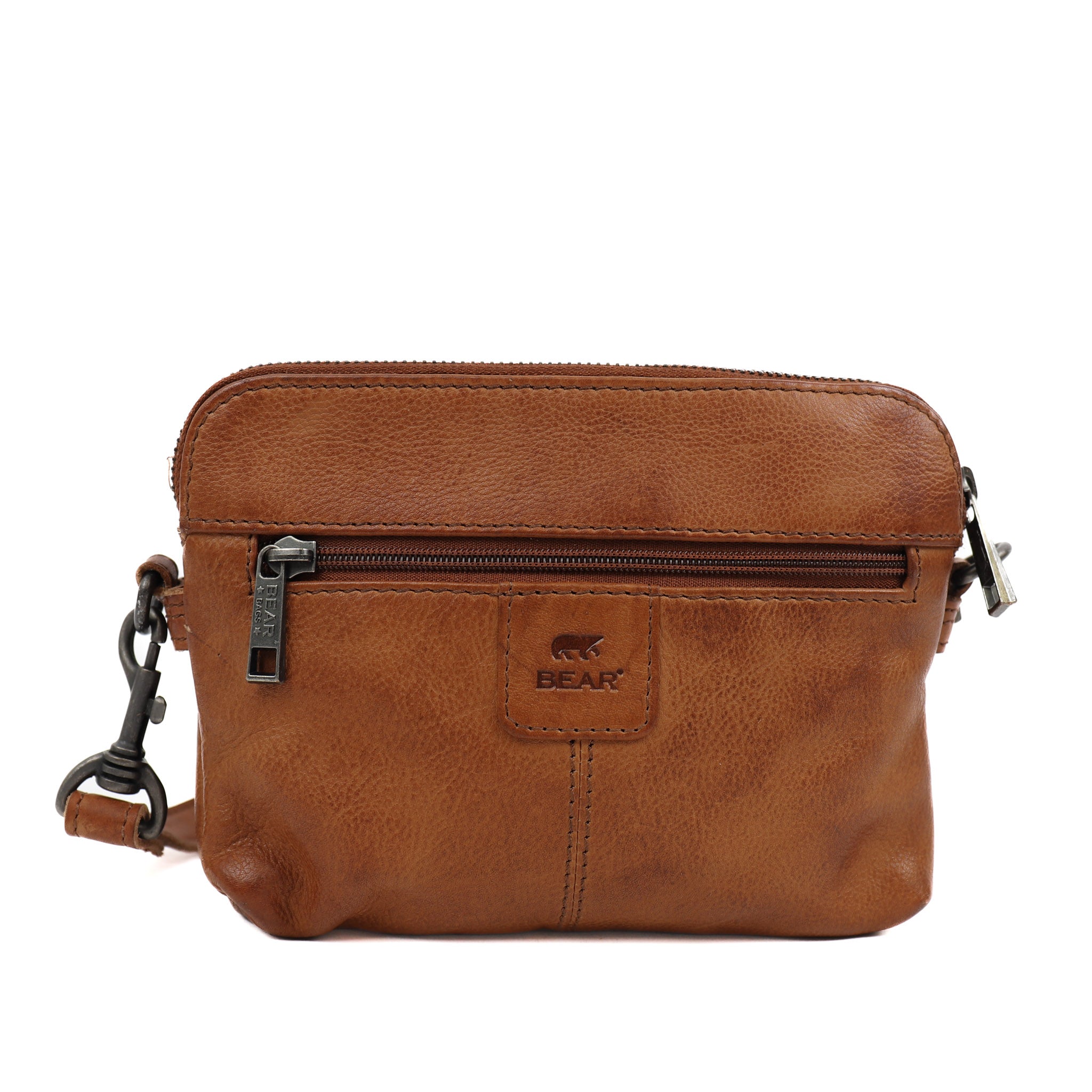 Schoudertasje 'Simon' cognac Cognac