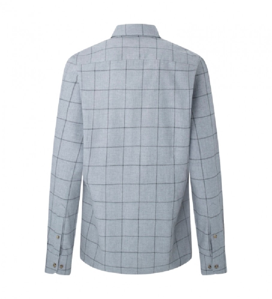 Camisa Hackett Cinza com Estampa de Janelas