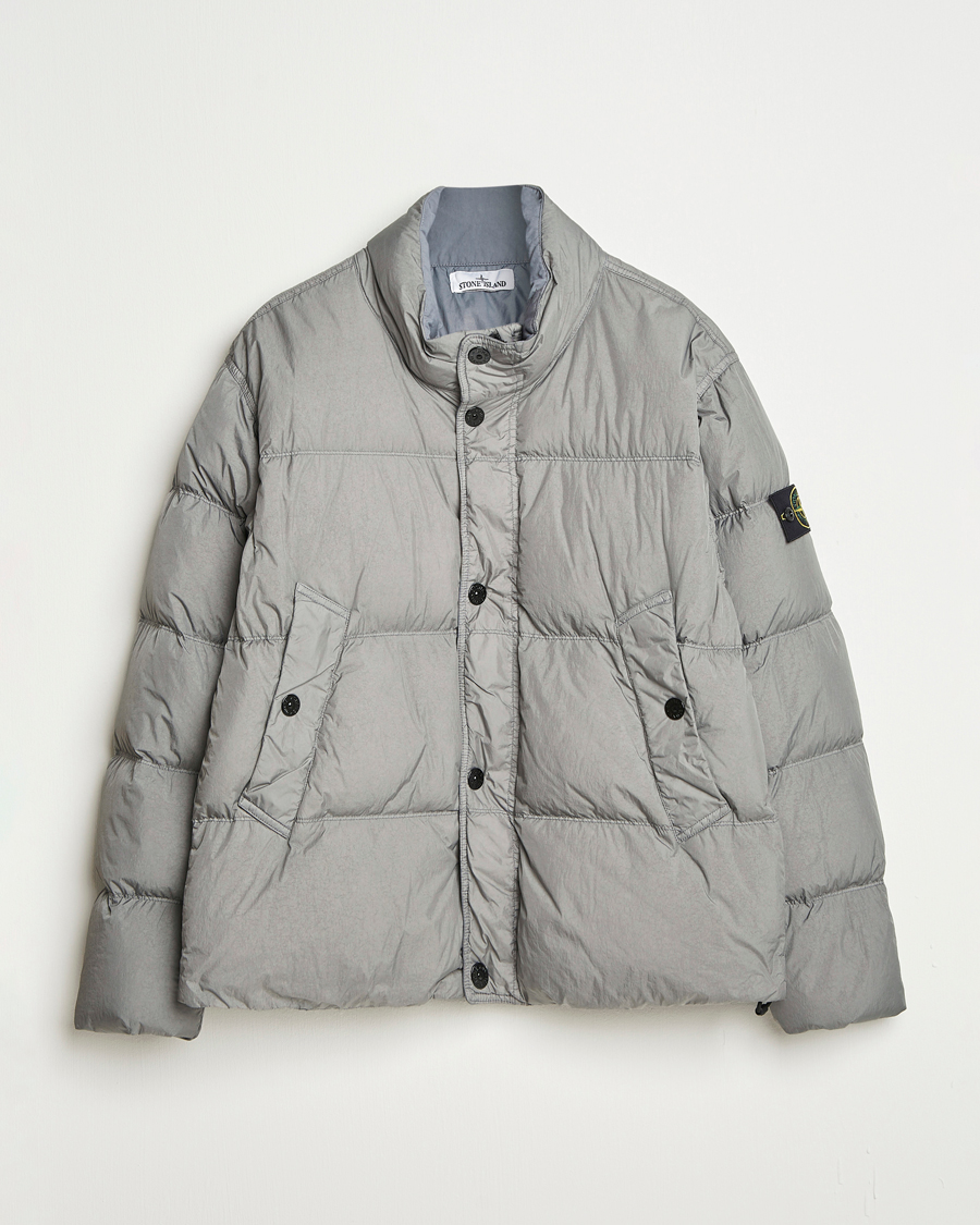 Stone Island Crinkle Reps Down Jacket Cement