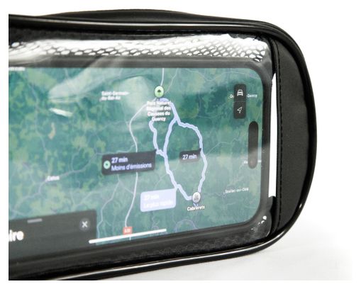 Sacoche de Cadre Buds Top Frame Bag avec Poche Smartphone 1.5L Noir