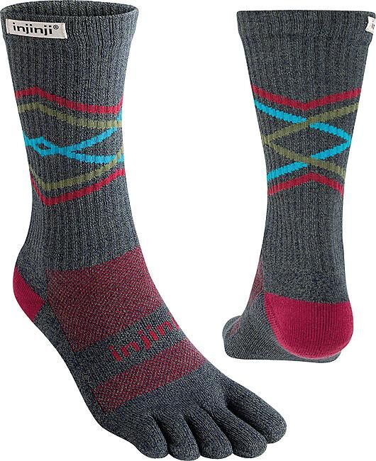 INJINJI - CHAUSSETTES DE TRAIL RUNNING TRAIL MIDWEIGHT CREW
