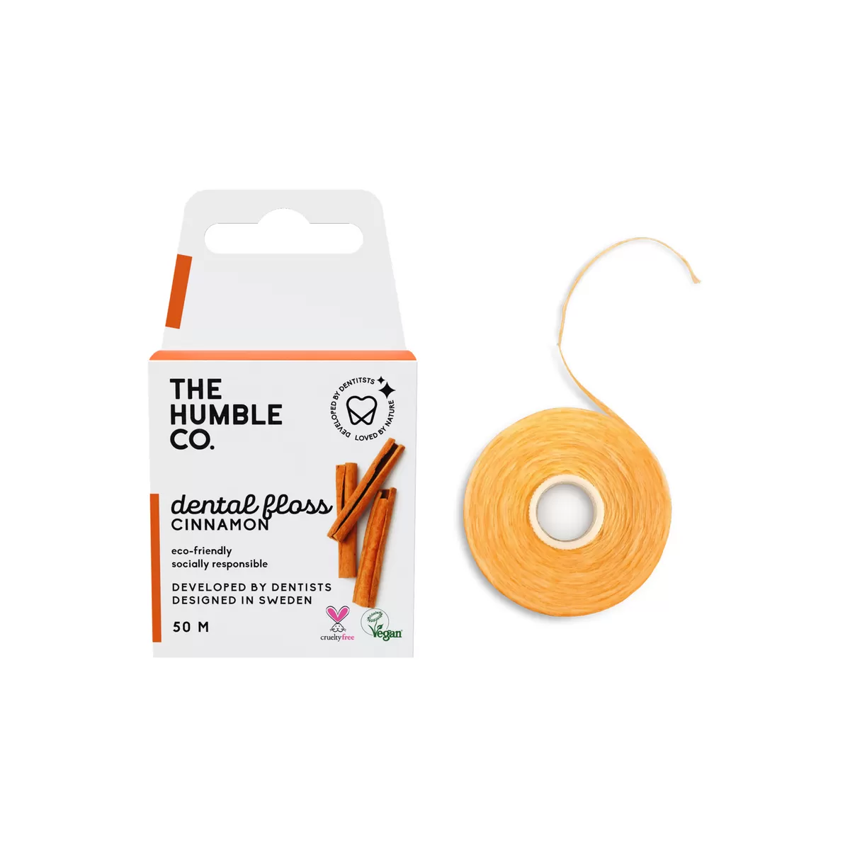 The Humble Co. tandtråd, cinnamon - 50 m