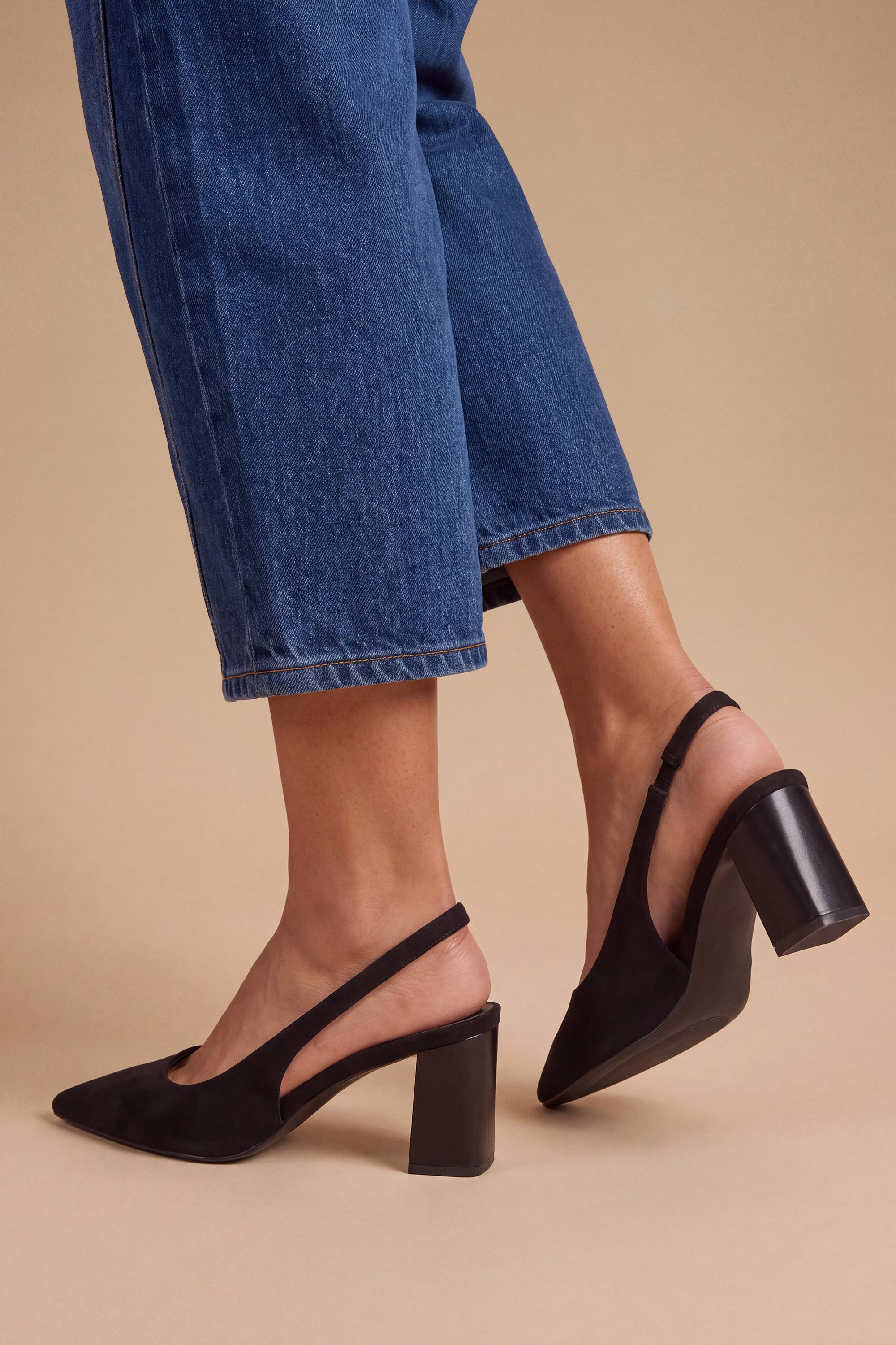 Oasis Escarpins Abigail À Bride Arrière Et Talon Bloc En Synthétique