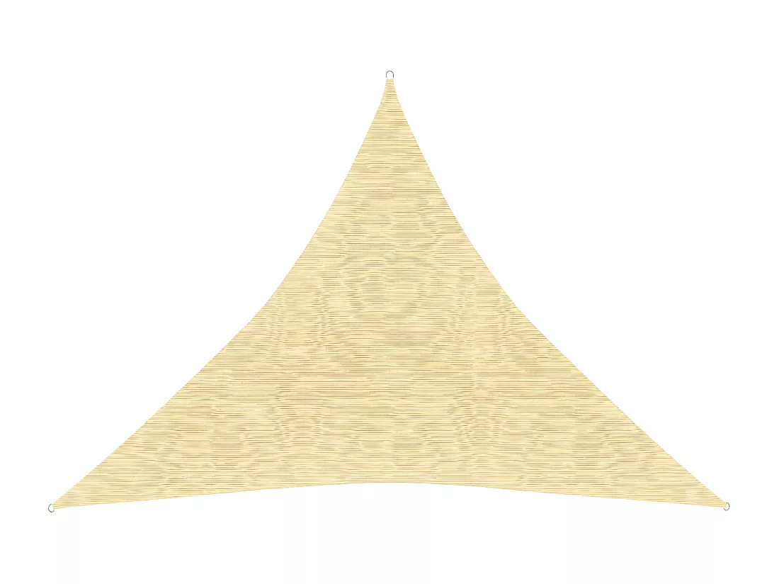 Voile d'ombrage en PEHD triangulaire 5x5x5 m Beige