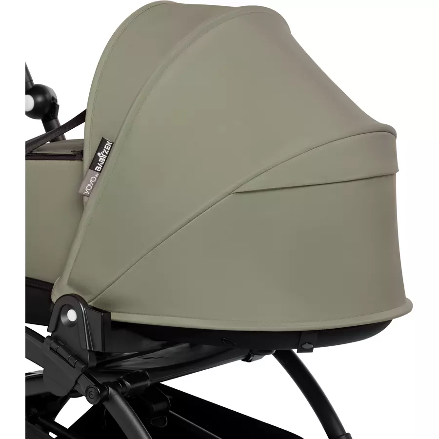 BABYZEN Kinderwagen YOYO2 0+ Black mit Liegewanne Gratis  Textilset Olive