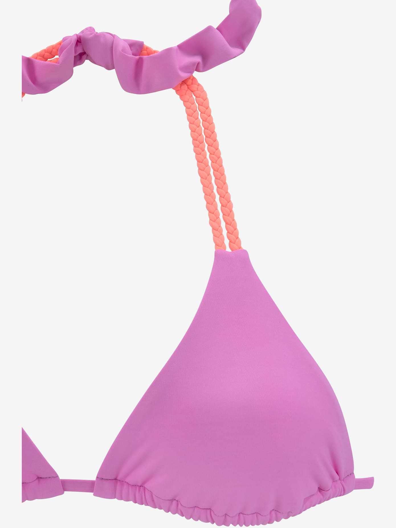 Haut de bikini triangle design contrasté