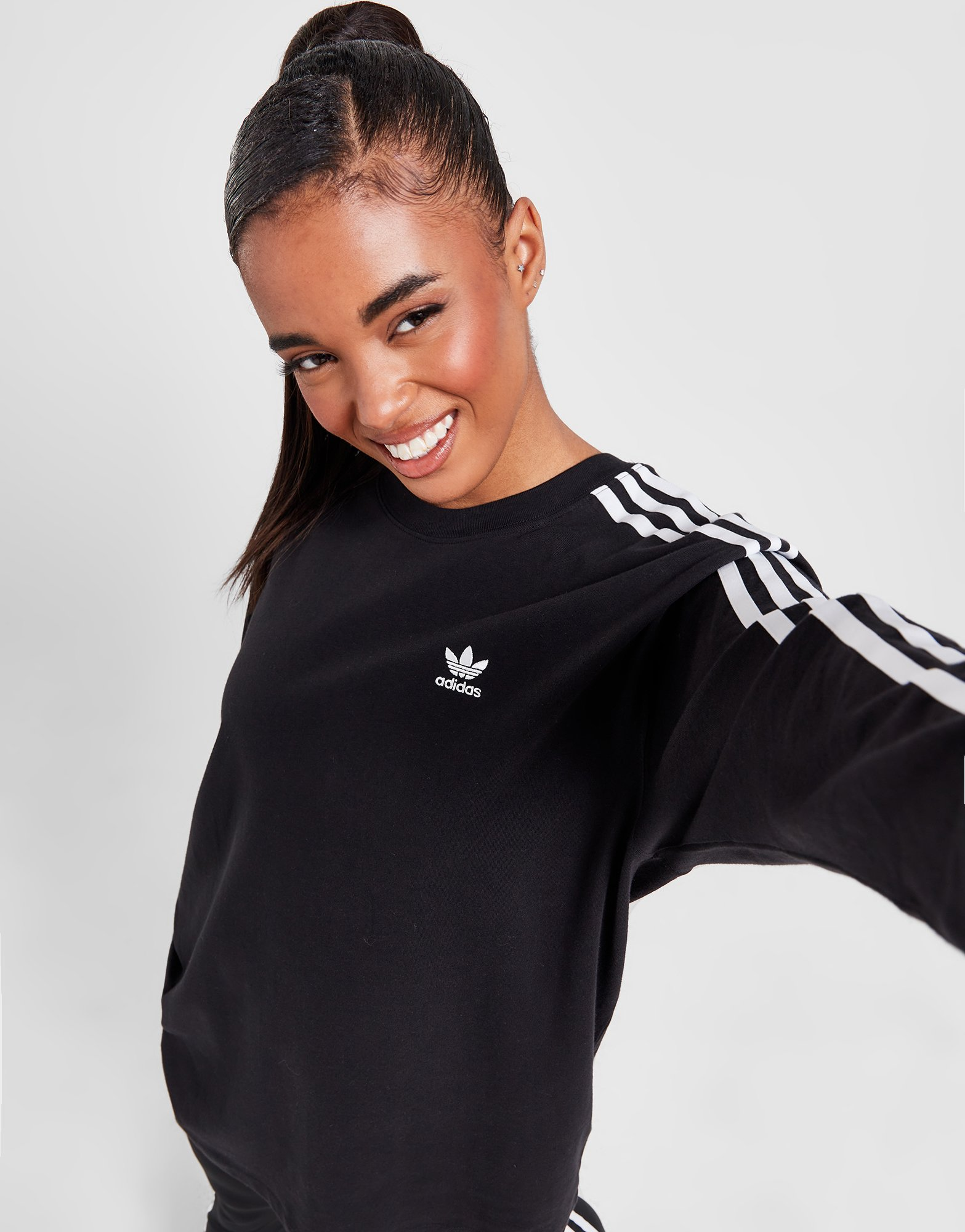 adidas Originals T-shirt Manches Longues Boyfriend Femme