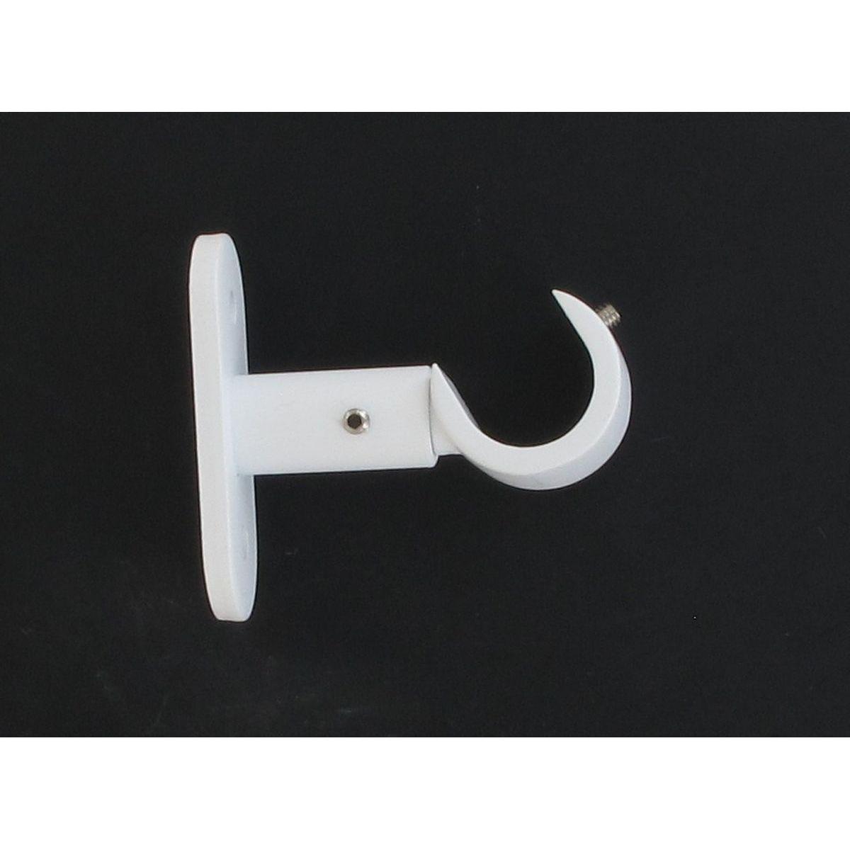 SUPPORT SIMPLE OUVERT D20 50 MM X2 BLANC MAT