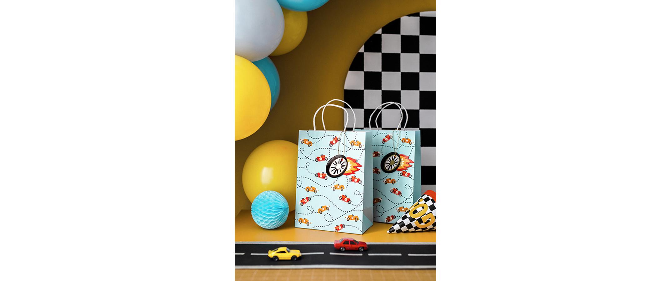 Geschenktasche Auto 10,5 x 18 x 25 cmTragetasche zum Einpacken von Geschenken