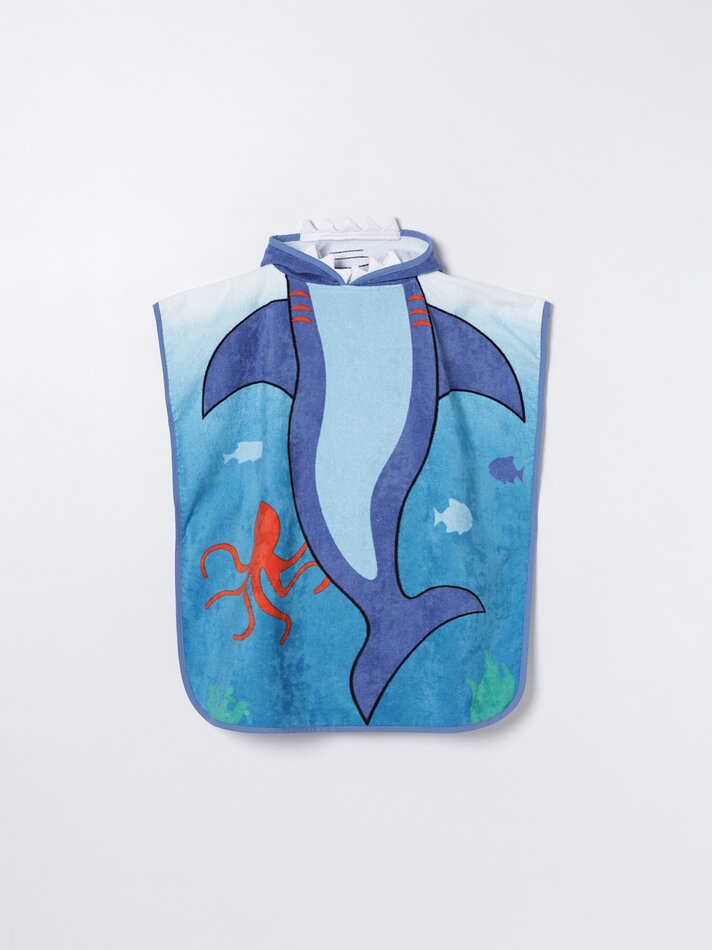 Poncho Toalha com Estampa de Tubarão - Várias Cores