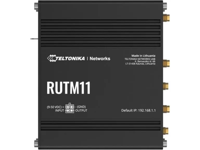 Teltonika RUTM11 - Trådløs router - WWAN 4-port switch - 1GbE, PPP - Wi-Fi 5 - Dual Band - 3G, 4G - DIN monterbar på skinne, væg-monterbar, overflademonterbar