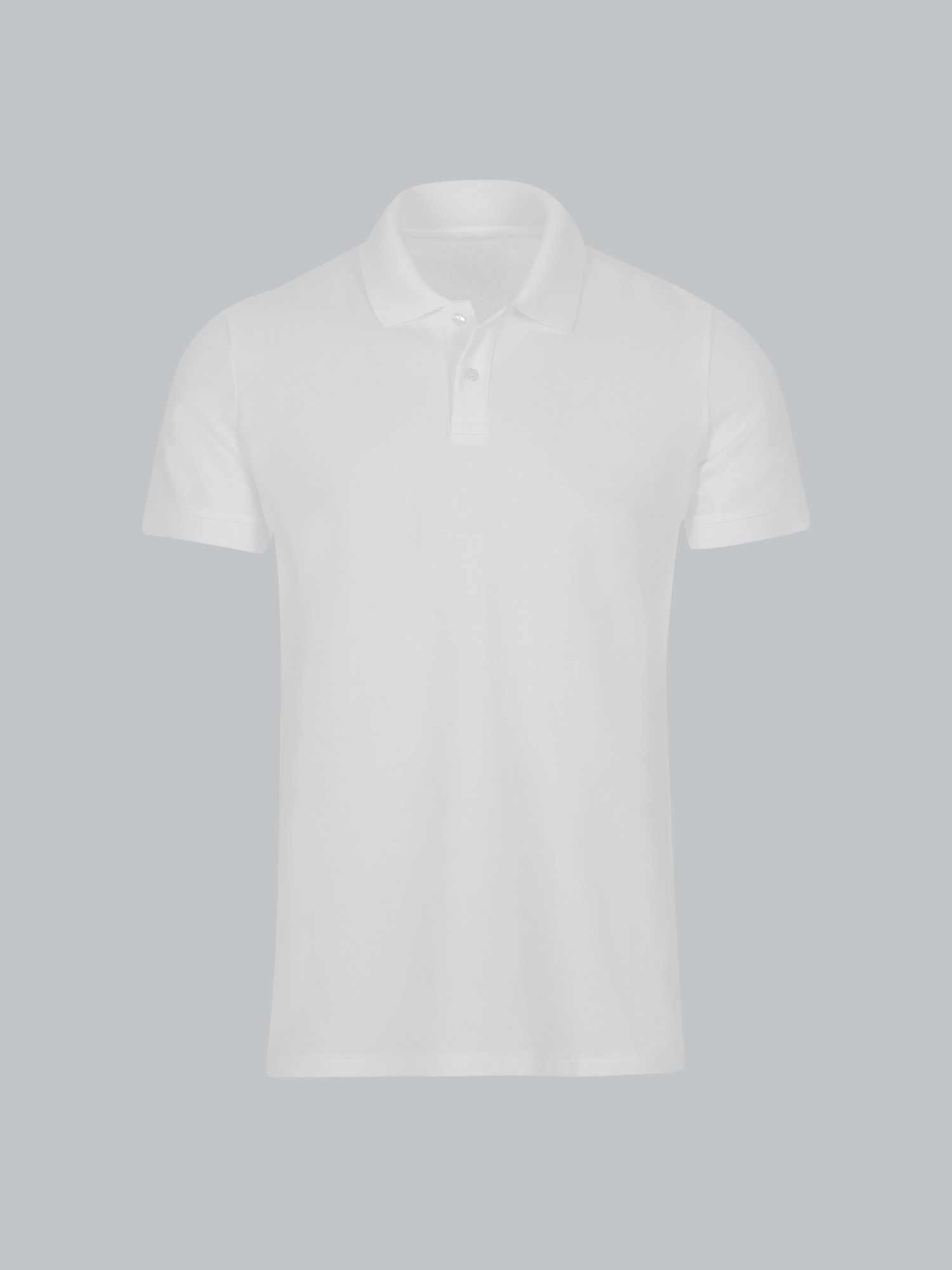 Poloshirt aus elast. Piqué Weiss