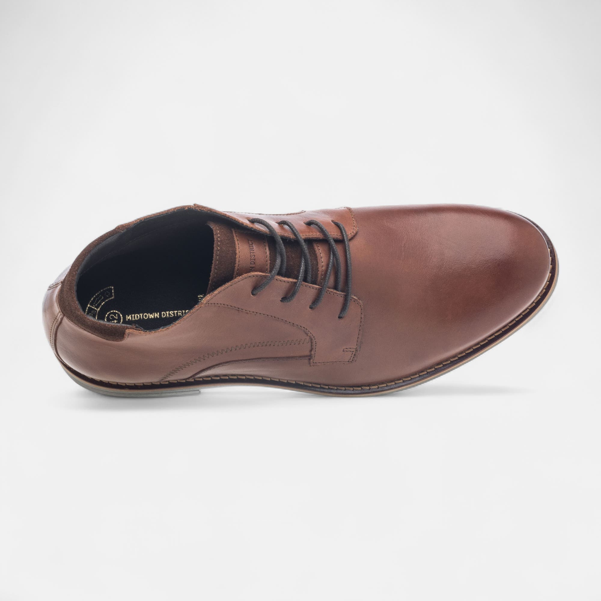 Bottines Homme en cuir cognac