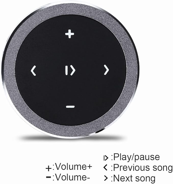 Auto Lenkrad Multimedia-Tasten / Universal KFZ Wireless Bluetooth 4.0 Fernbedienung Medientaste Car-Audio-Controller für Handy / Tablet - Schwarz