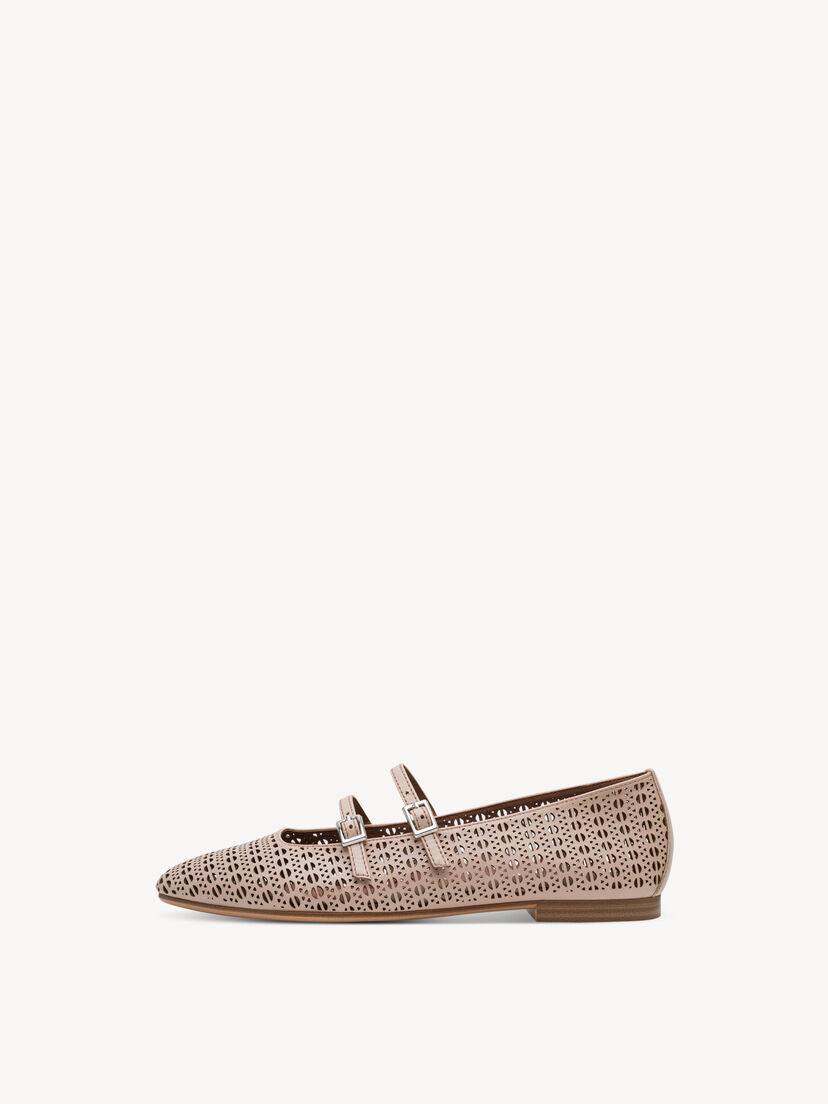 Leren Ballerina - beige