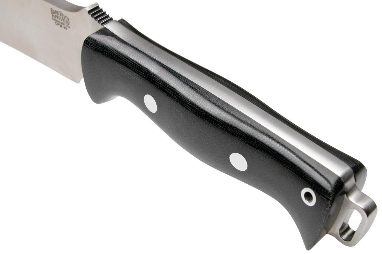 Bark River Bravo 3 CPM 3V Black Canvas Micarta, survivalmes