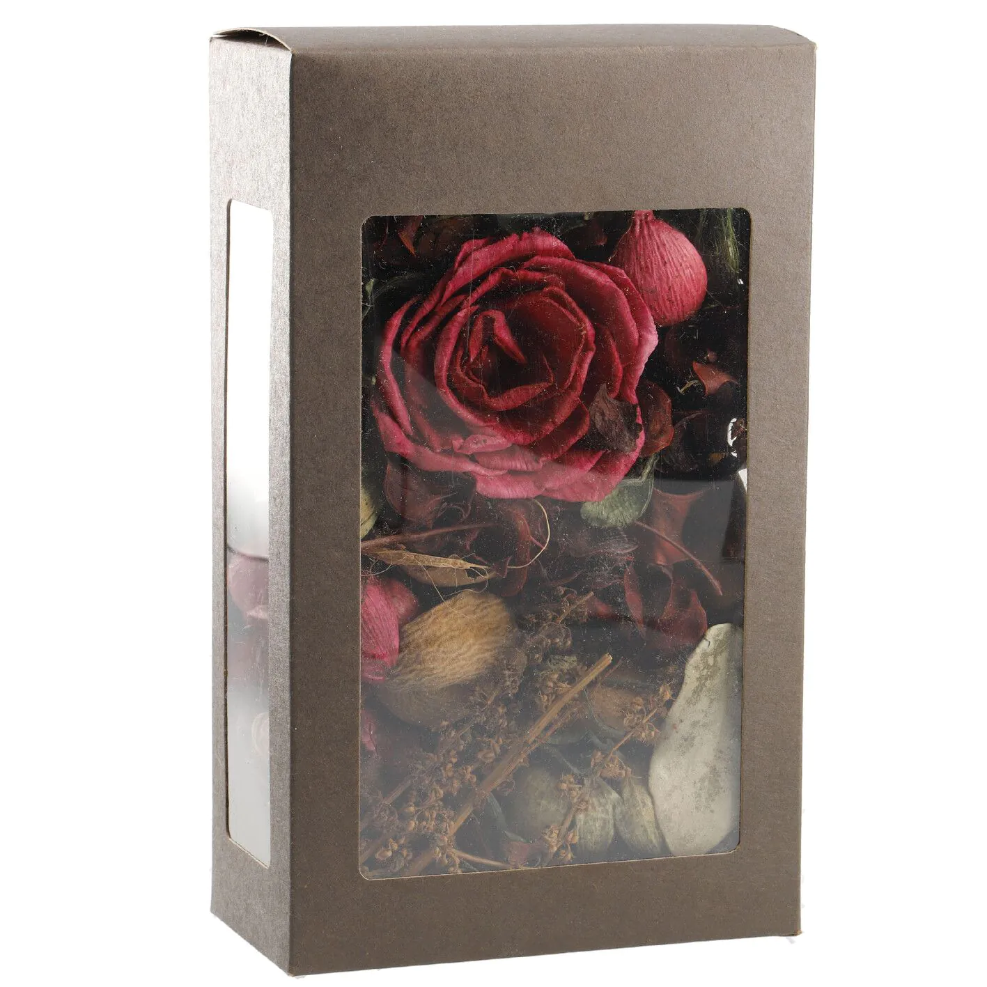 Potpourri Rose/Blätter, dunkelrot, 12 x 20 cm