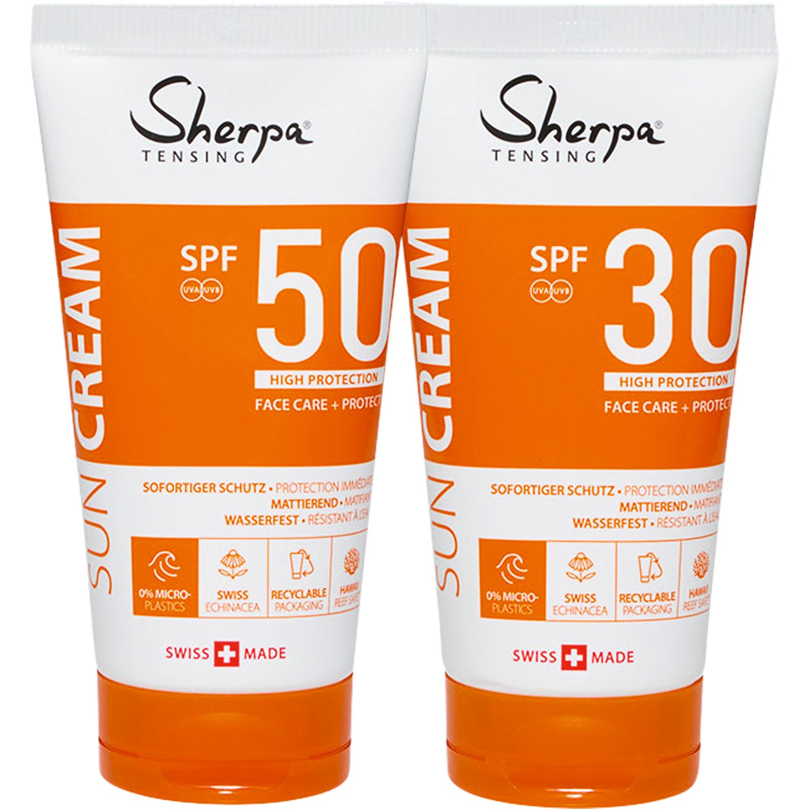 Sherpa Tensing Face Creme SPF30 & SPF50 2 x 50 ml