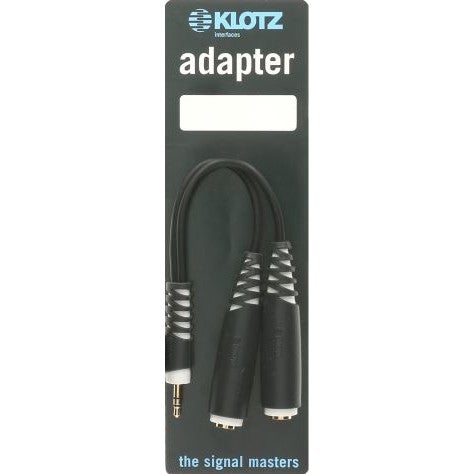 Klotz AYB-3 Y-adapter 1x jack 3.5 mm -2x jack female 6.35 mm 0.2 m