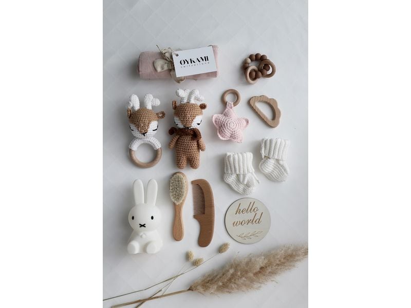 Oykami Geschenkset Madeira Rosa mit Miffy Nachtlicht Geschenkbox zur Geburt