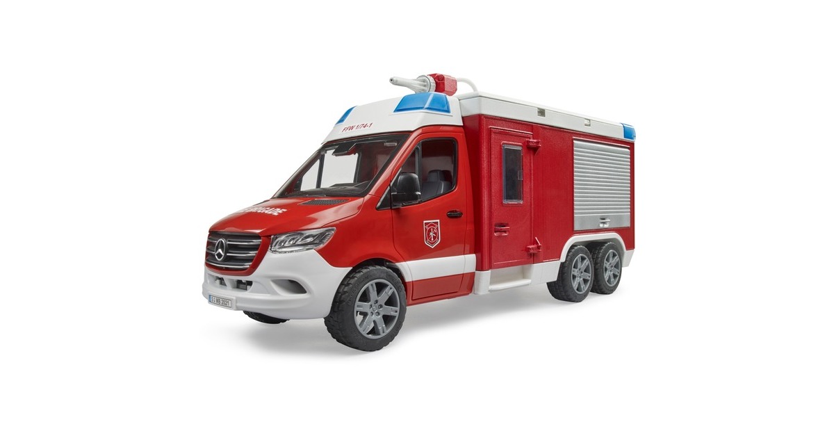 bruderMercedes Benz Sprinter brandweer commandowagen met licht en geluid Modelvoertuig  (02680)