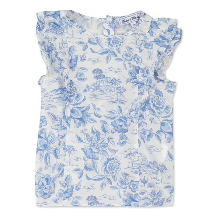 Tartine et Chocolat Blouse et Short Fleuris | Bleu